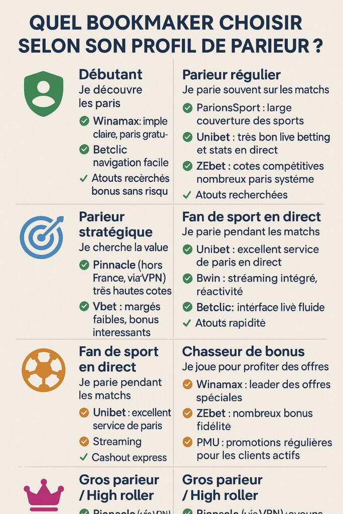 Which Bookmaker to Choose? Guide by Bettor Profile 2025