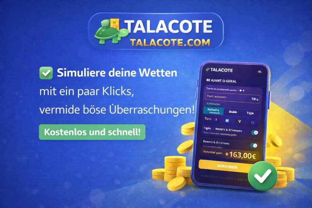 Talacote Sportwetten-Simulator zum Berechnen von Gewinnen und Vermeiden böser Überraschungen