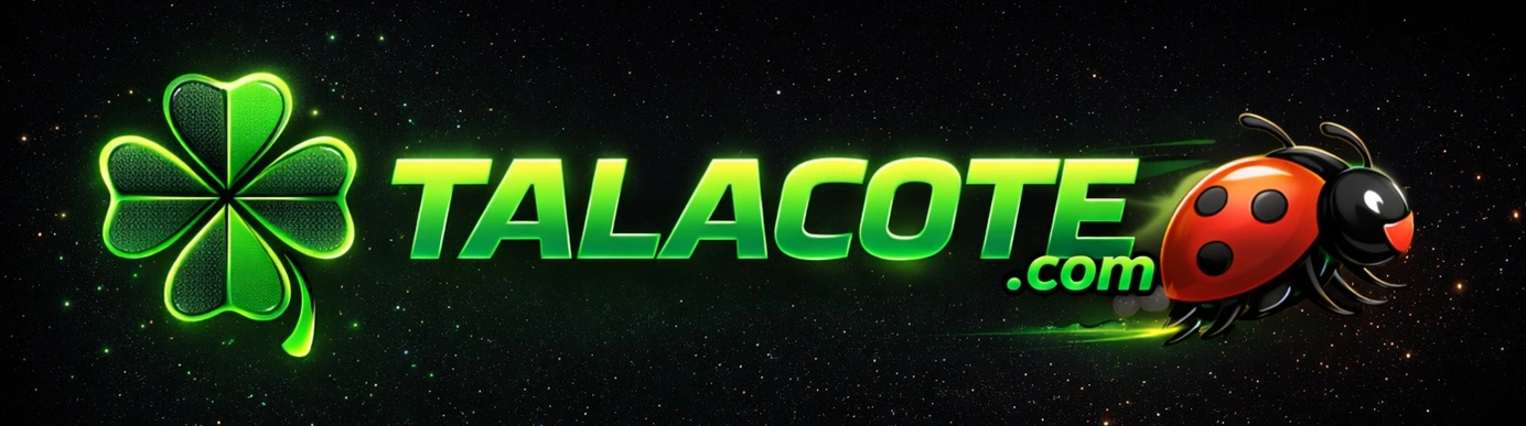 Logo Talacote – simulateur de paris sportifs avec trèfle vert et coccinelle