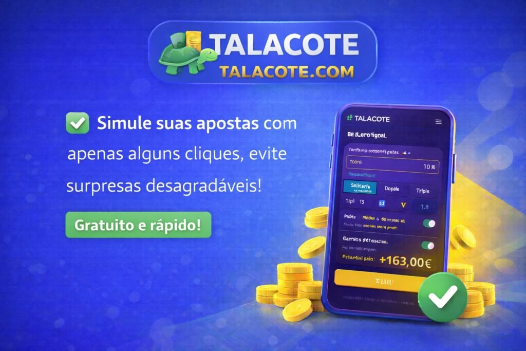 Talacote simulador de apostas desportivas para calcular ganhos e evitar surpresas desagradáveis