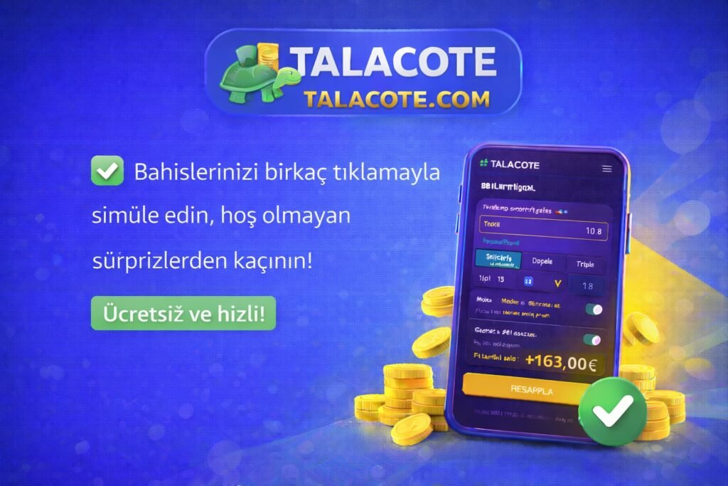 Talacote spor bahis simülatörü ile kazançları hesaplayın ve kötü sürprizlerden kaçının